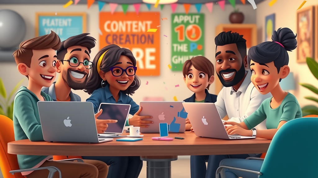 small team celebrating a content milestone using ContentBot AI content generation tool