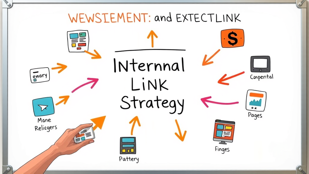 on-page seo techniques visual diagram of internal and external link strategy