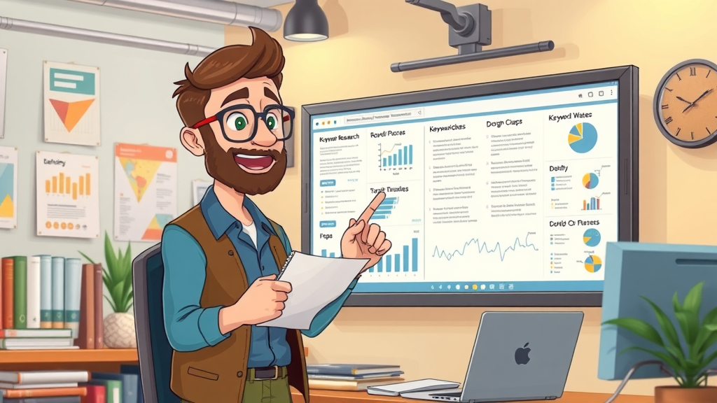 blogger explaining keyword research process for blogs