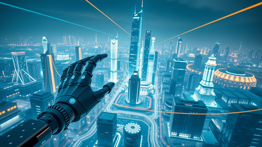 futuristic vision of content marketing with generative AI, content strategies, AI tech, digital marketing future trends