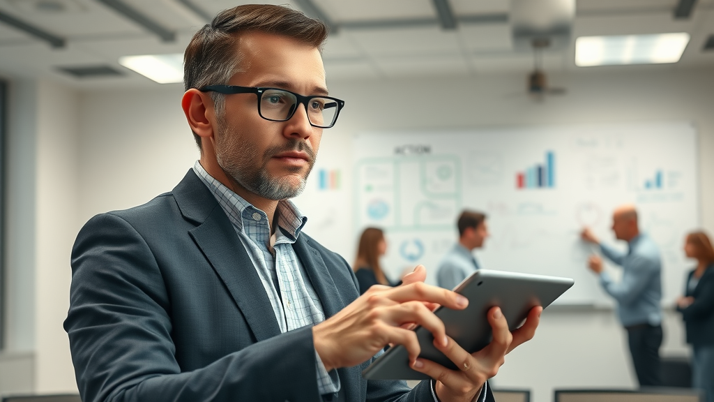 forward-thinking executive planning marketing automation campaign