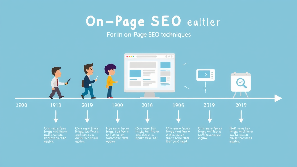 on-page seo techniques evolution infographic illustration