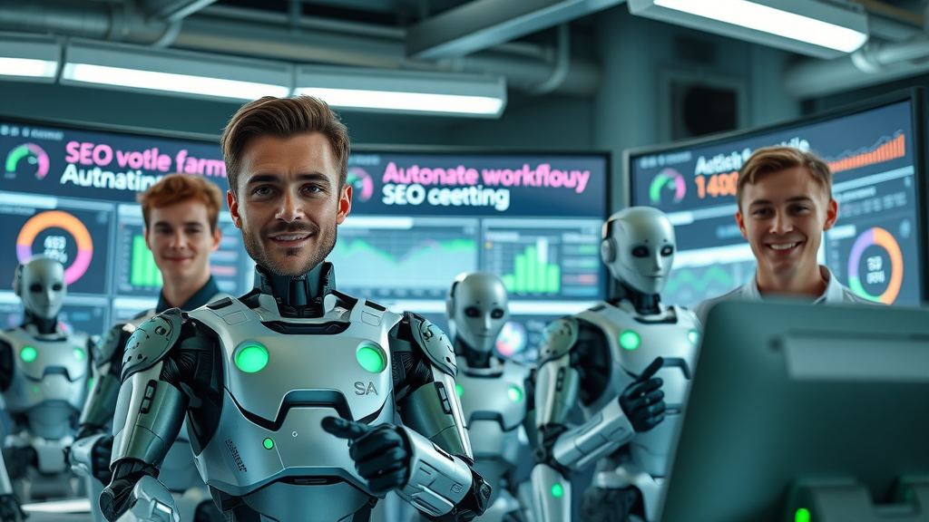 Content team automating workflows with AI-powered SEO tools for efficient content creation