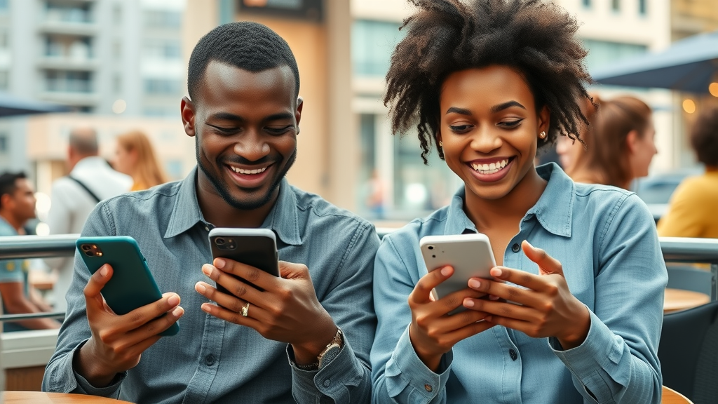 diverse consumers engaging with automated content tailoring personalized marketing content on mobile