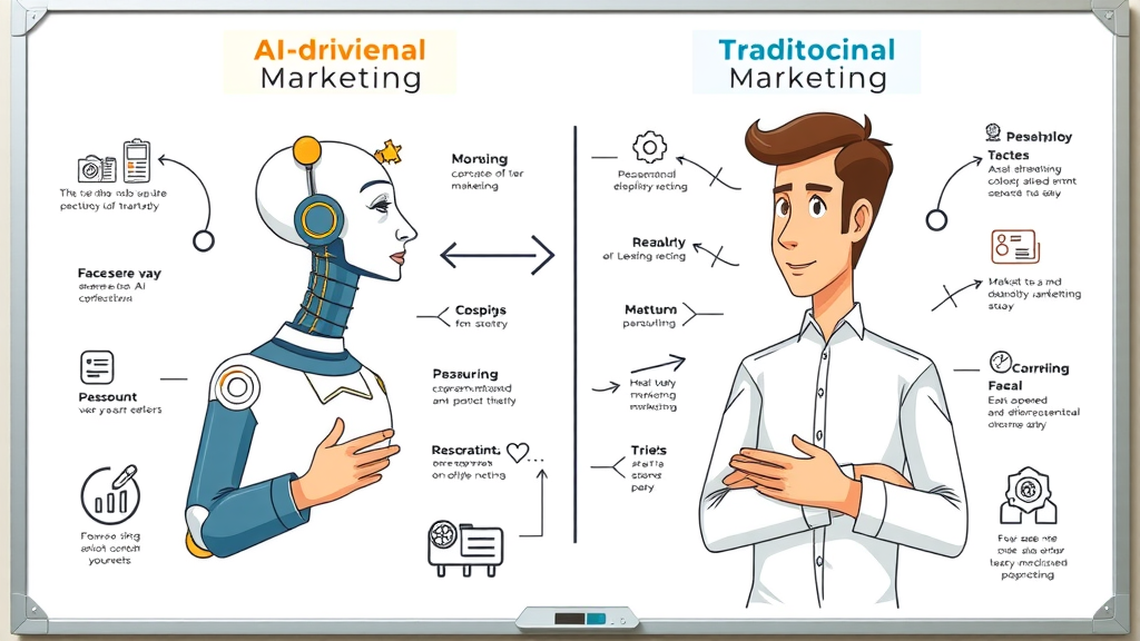 Infographic comparing AI-driven marketing vs traditional methods for contractors