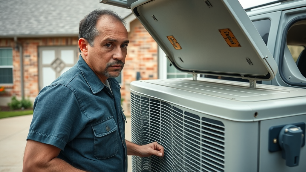 Professional technician providing affordable AC Service Houston maintenance