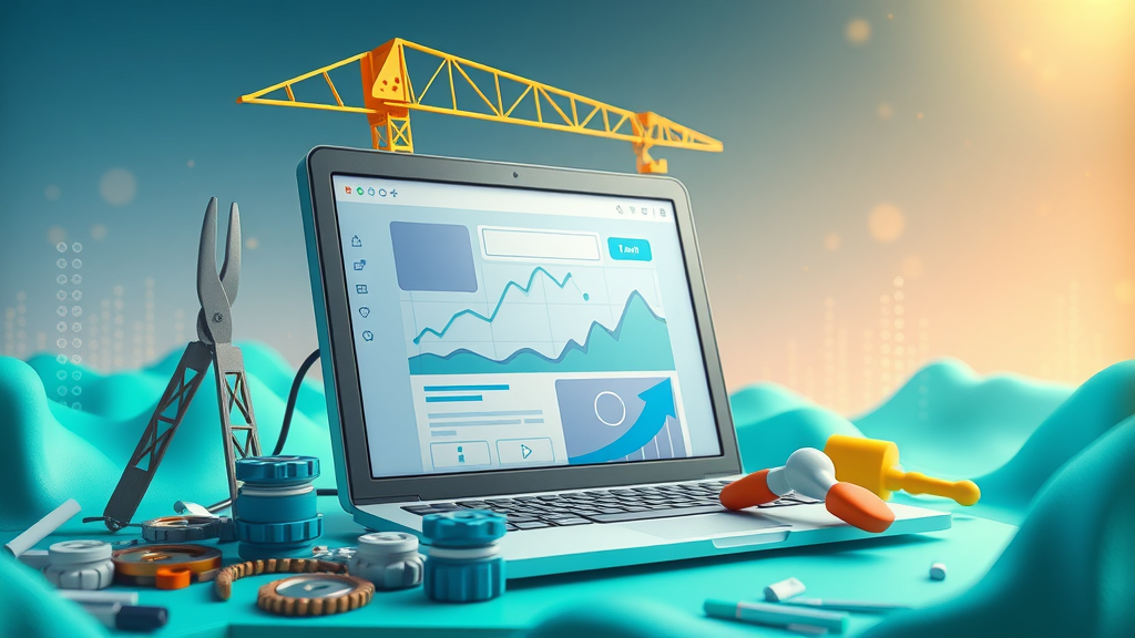 Website being optimized with digital tools representing search engine ranking factors, SEO ranking, and technical enhancements