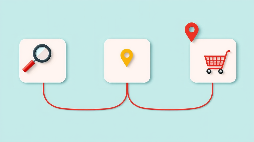 illustration of branching user pathways representing search intent types in blog writing