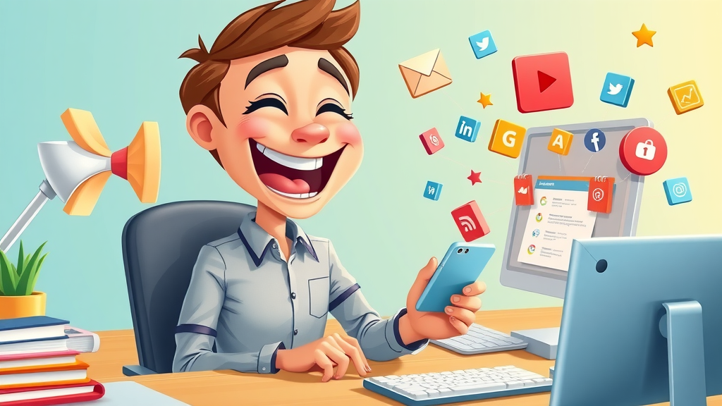 Social media marketer using AI tool for scheduling posts - Social media marketing tool