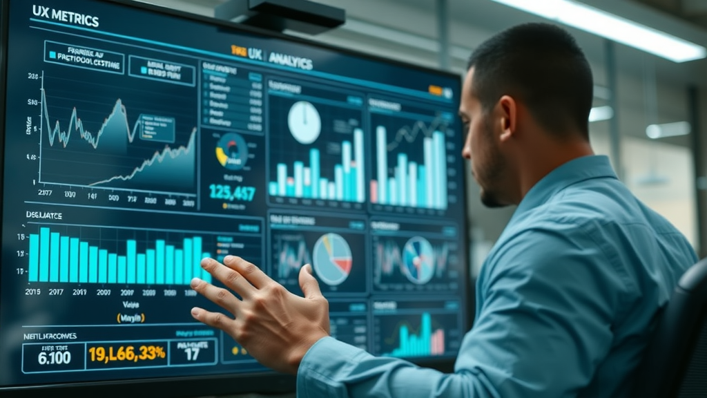 Analytics dashboard displaying UX metrics and signals influencing advanced Google ranking factors