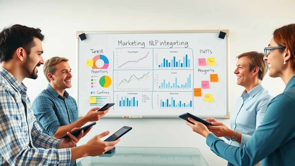 digital marketing team mapping out natural language processing marketing integration