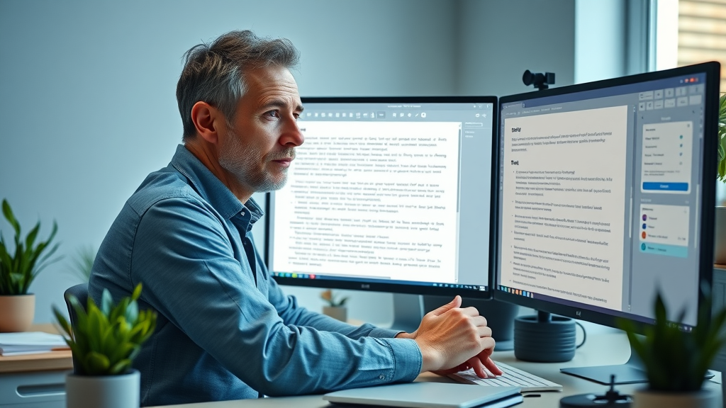 editor reviewing a content draft for quality in marketing content workflow