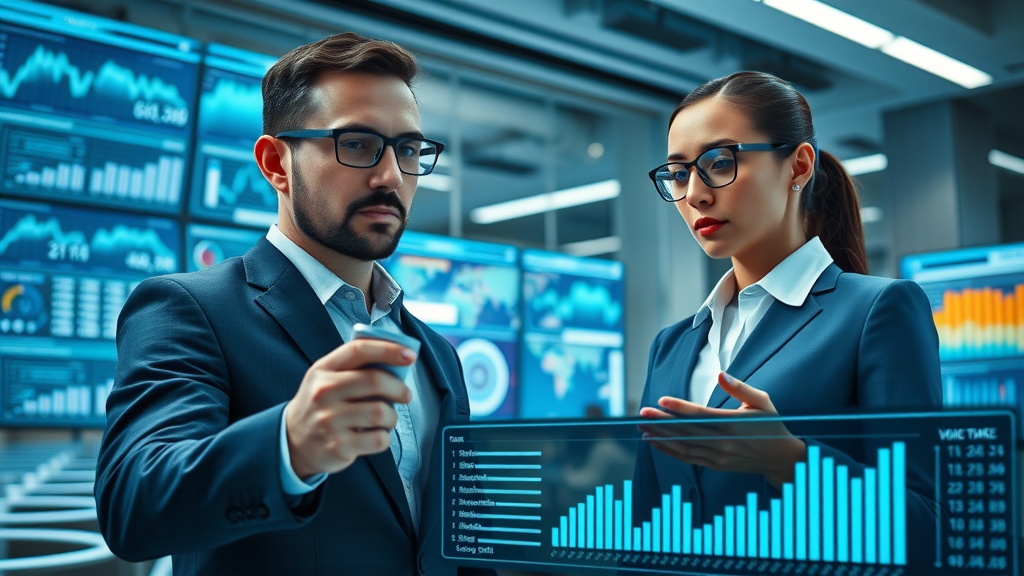 natural language processing SEO global voice search trends infographic with confident professionals and digital statistics