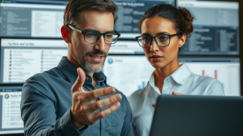 Digital expert comparing features of content creation tools for strategic media content