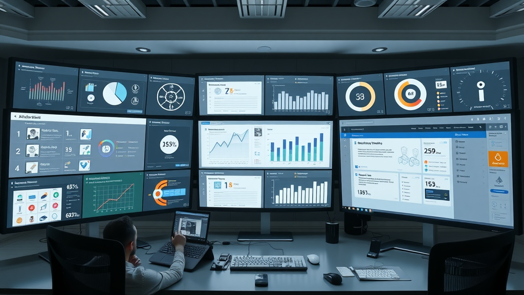 Array of top AI marketing tool icons and dashboards