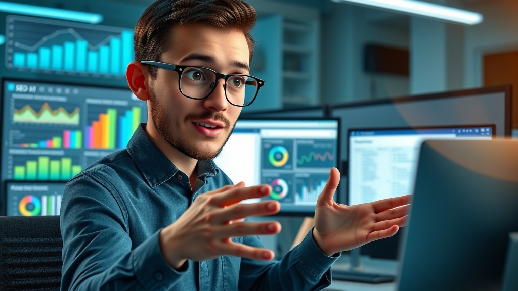 blogging tools for seo - content creator comparing SEO tools and keyword strategies