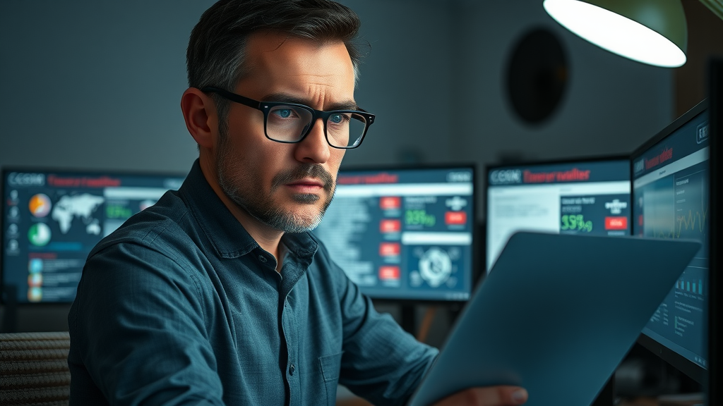concerned digital strategist facing challenges with AI-generated SEO reports, machine learning in SEO