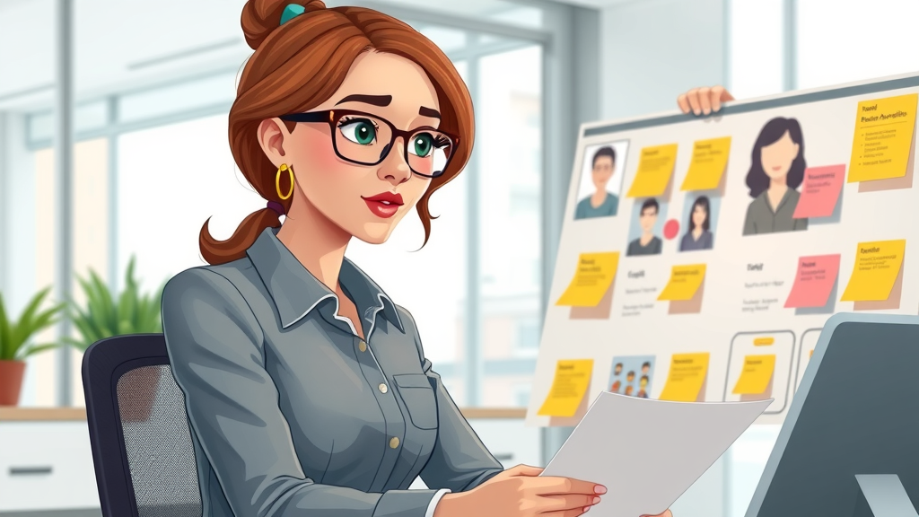 professional analyzing audience personas for seo content strategy