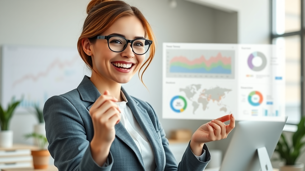 marketing automation tools businesswoman customizing dashboards and user flows for customer journey touchpoints