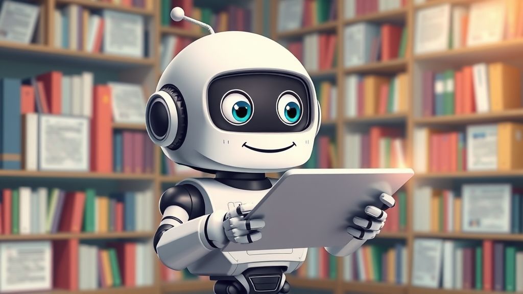 playful search engine robot evaluating and indexing blog website content for improved rankings