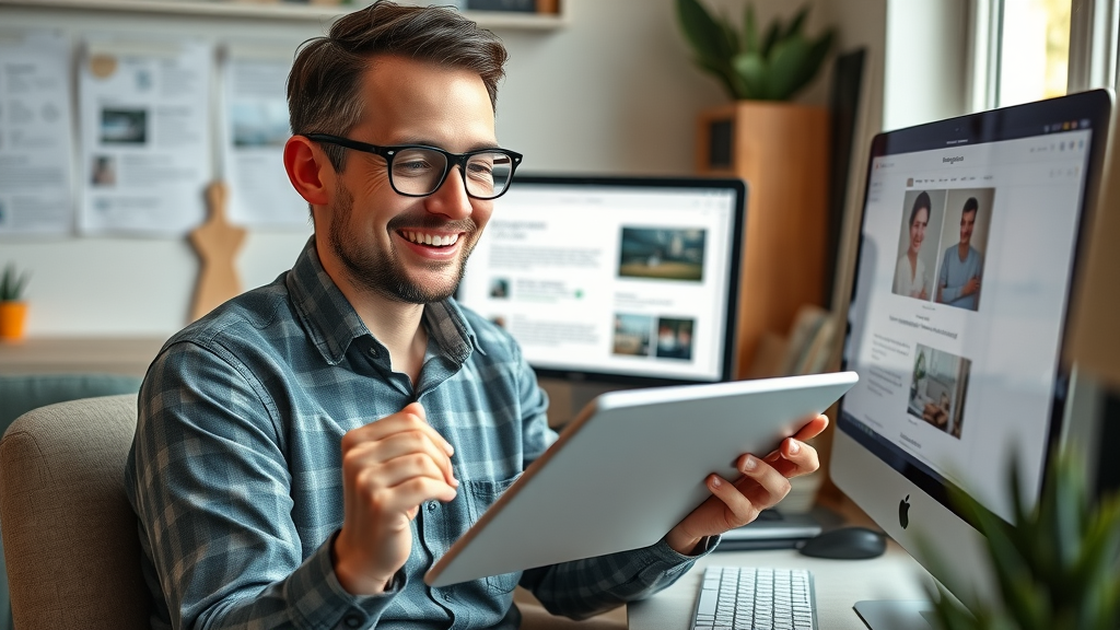 SEO specialist optimizing and updating blog content to improve blog ranking in search engines