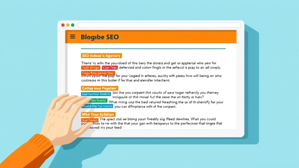 structured blog post layout with highlighted headers for seo best practices