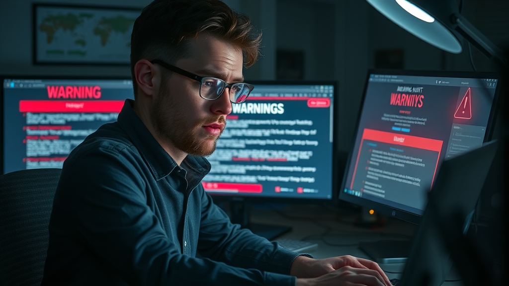 blogger identifying warnings on a backlink audit report for link building through blogging