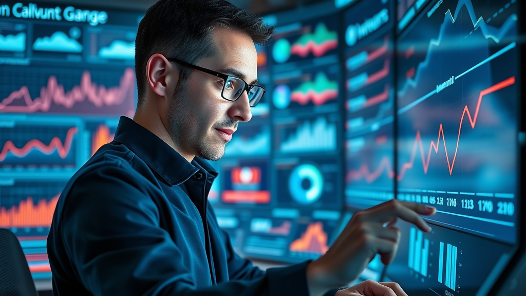 marketer analyzing AI-driven marketing campaigns performance