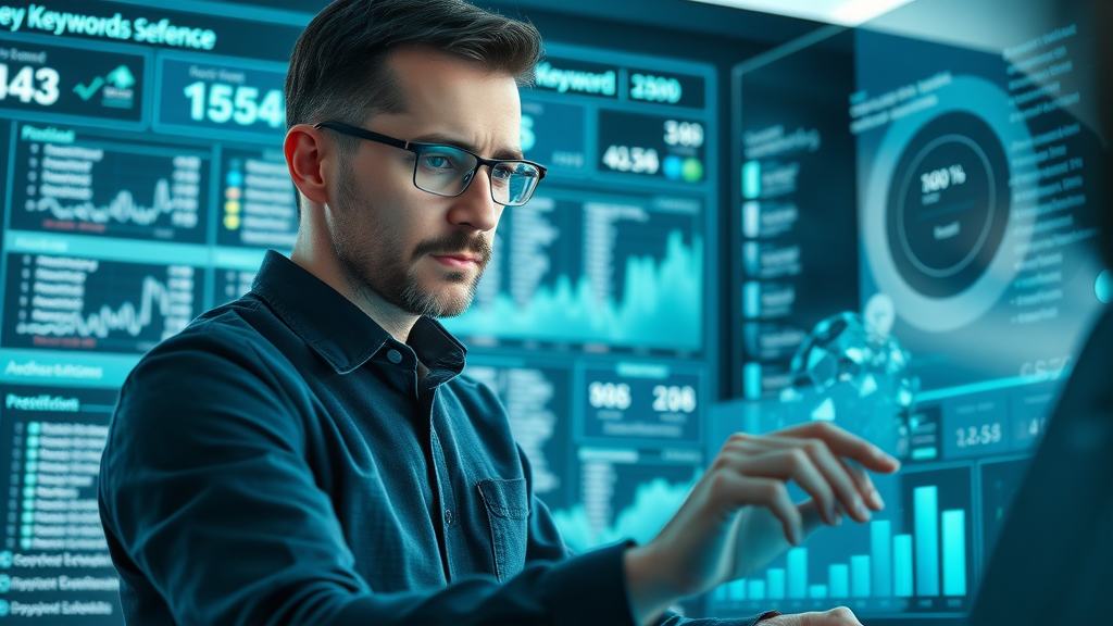 Houston AI SEO services, keyword research dashboard, local SEO strategy