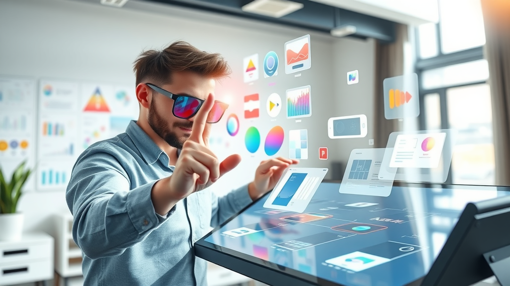 AI content creator designing a high-converting landing page