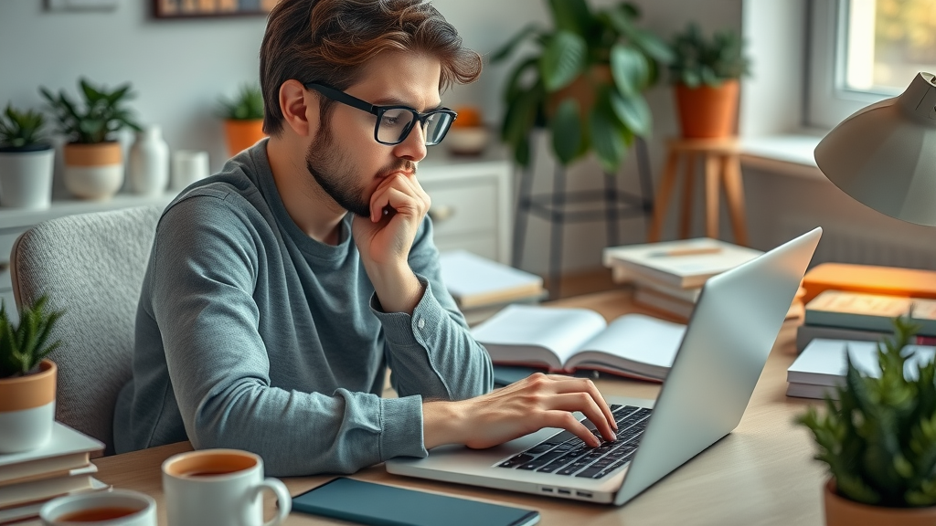blogger researching keywords for blog niches using keyword research tool